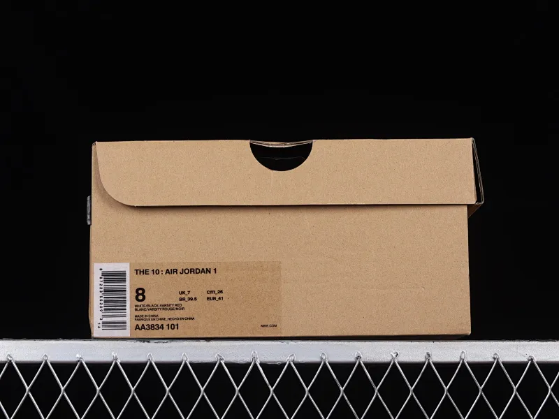 All categories Air Jordan Jordan series basketball shoes Air Jordan 1 High OG version Off White x Air Jordan OW AJ1 Joe 1 joint white and red high-top basketball shoes AA3834-101
